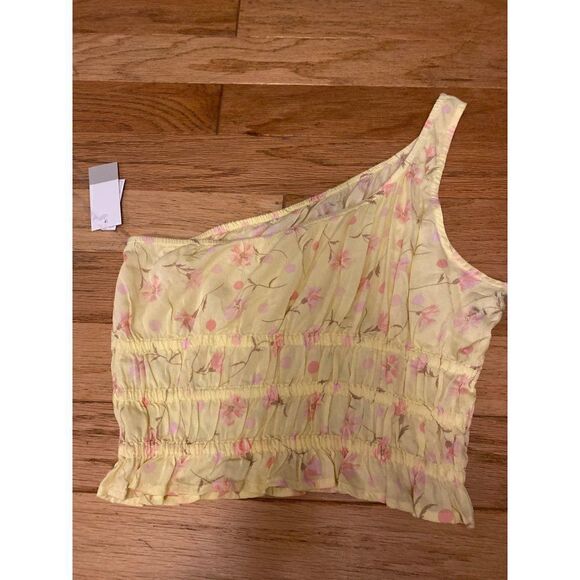 NWT BP women's floral one shoulder cropped summer top size medium - Picture 4 of 8